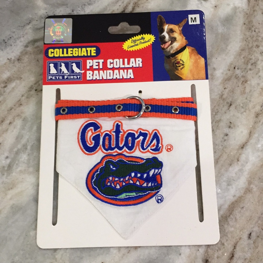 University of Florida Pet Collar with bandana NWT